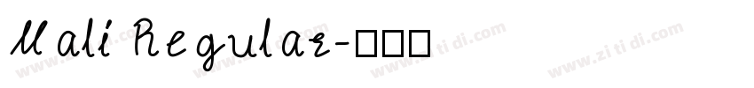 Mali Regular字体转换